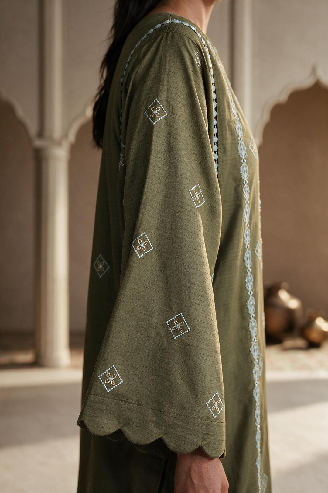 Embroidered Shirt Shalwar - 1215