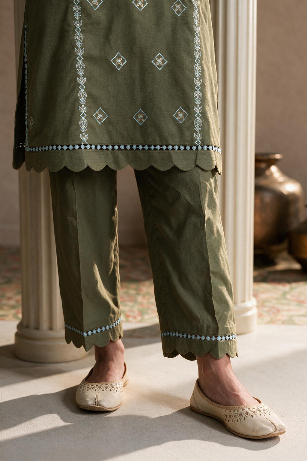 Embroidered Shirt Shalwar - 1215