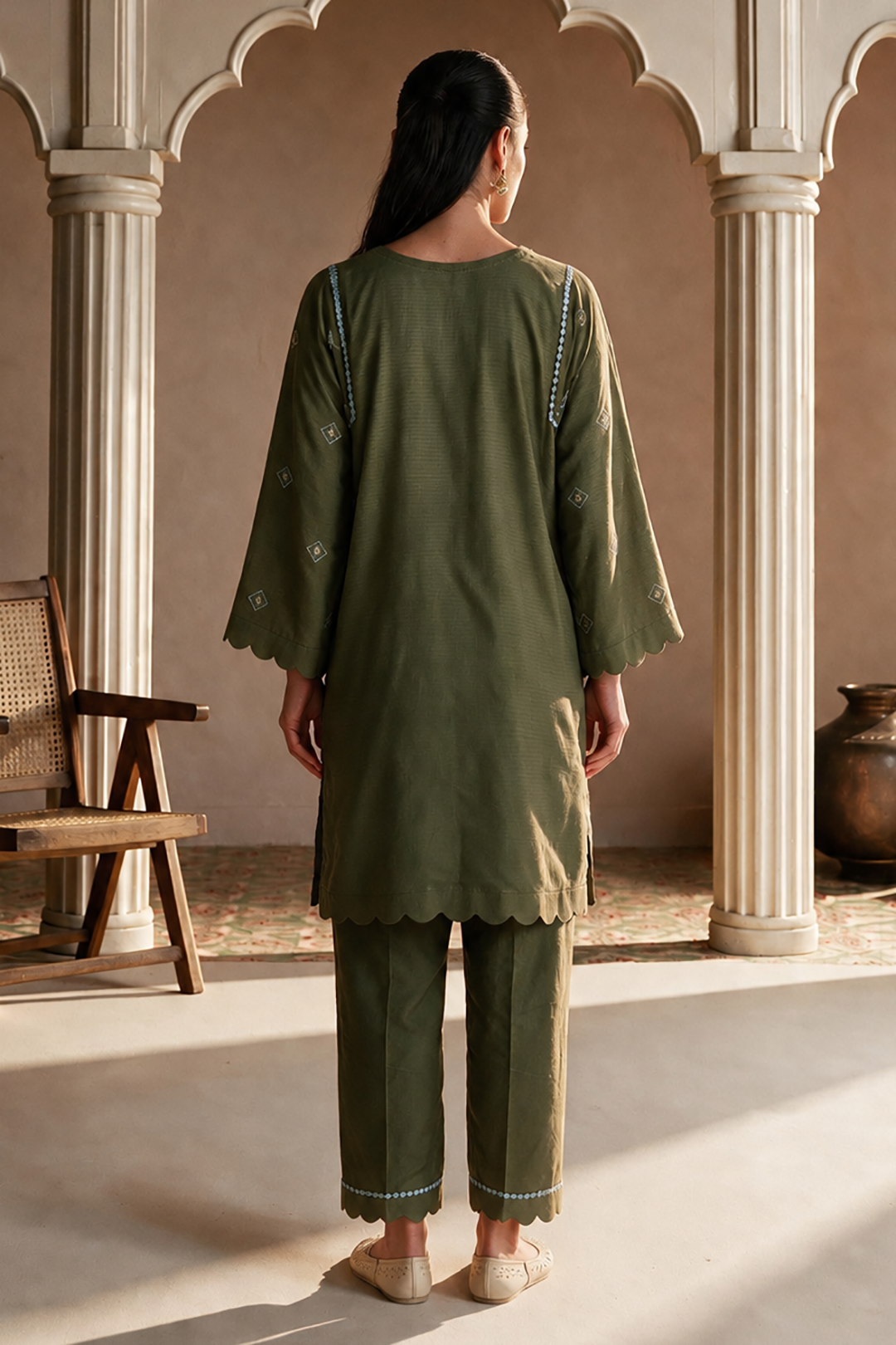 Embroidered Shirt Shalwar - 1215