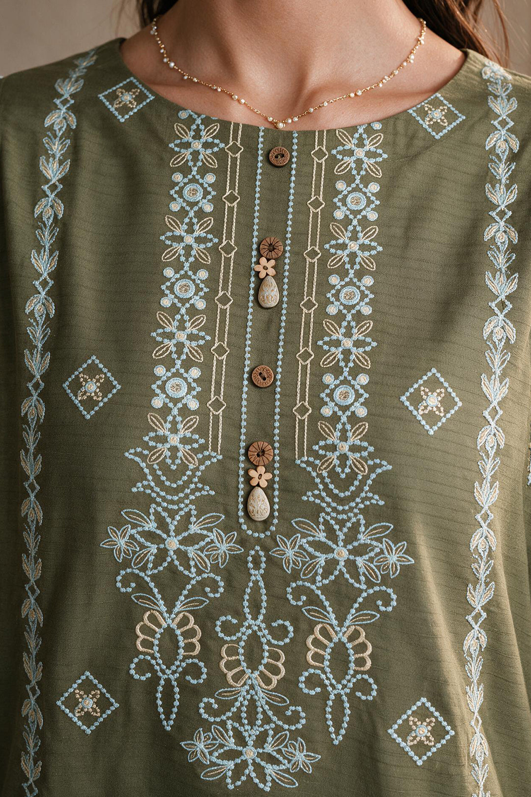 Embroidered Shirt Shalwar - 1215