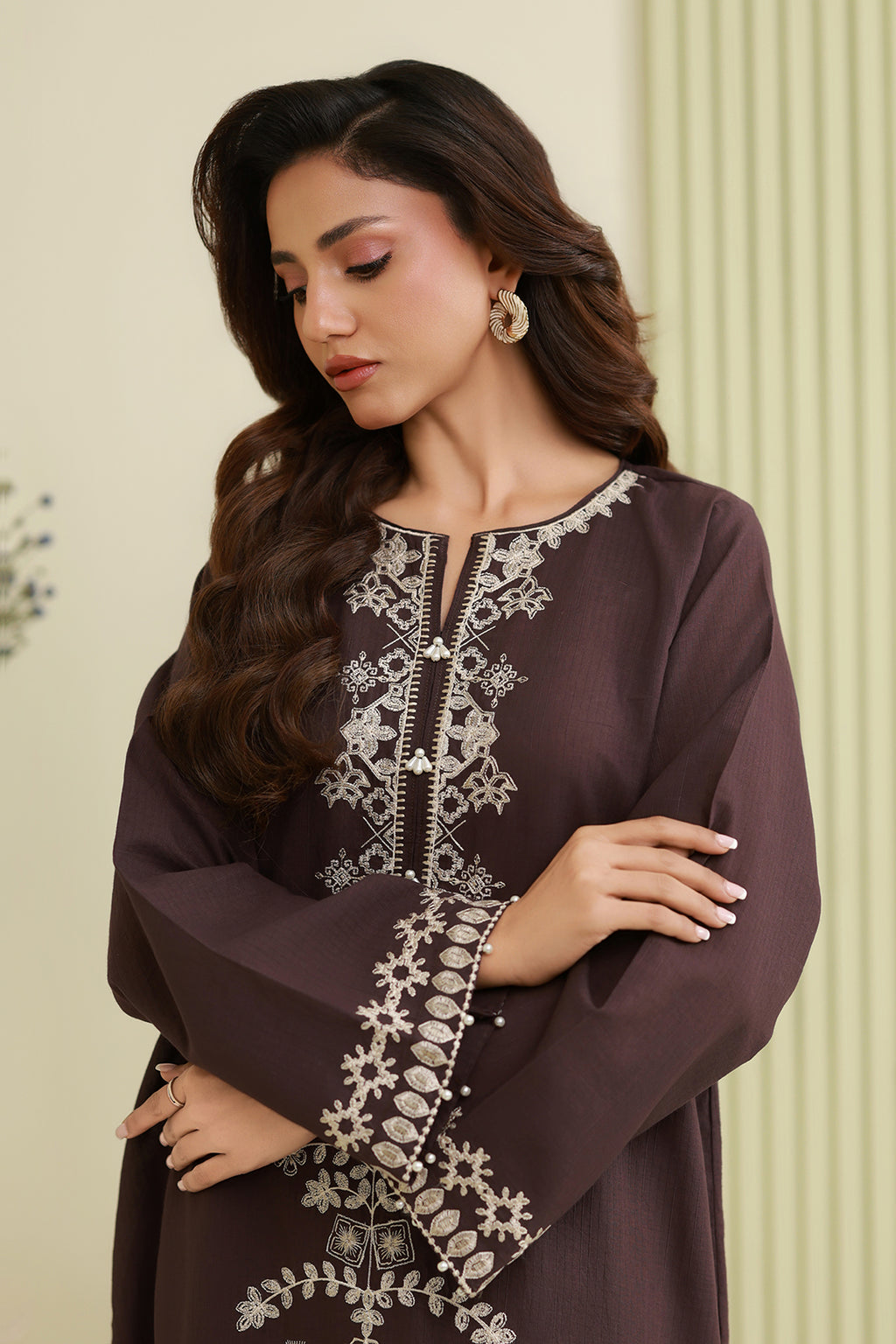 Embroidered Shirt Shalwar - 1216