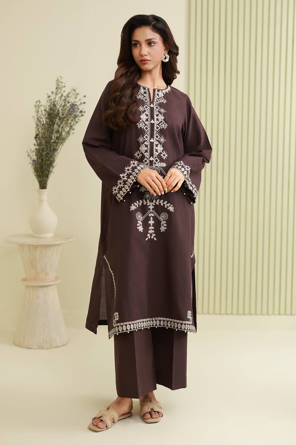 Embroidered Shirt Shalwar - 1216