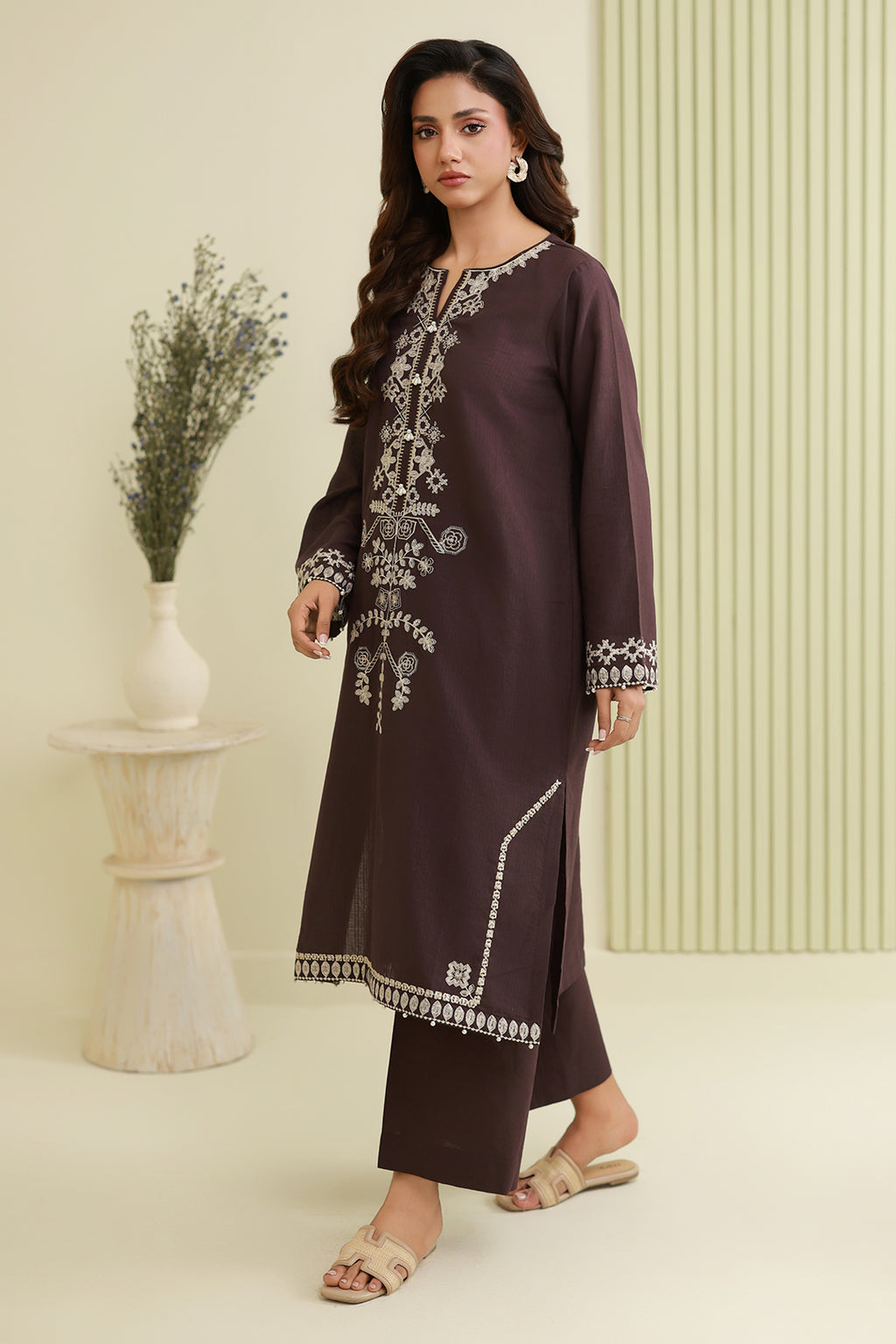 Embroidered Shirt Shalwar - 1216