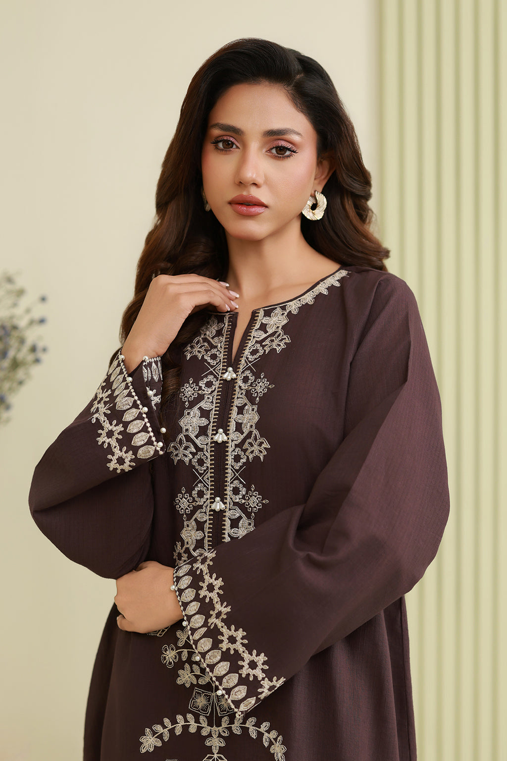Embroidered Shirt Shalwar - 1216