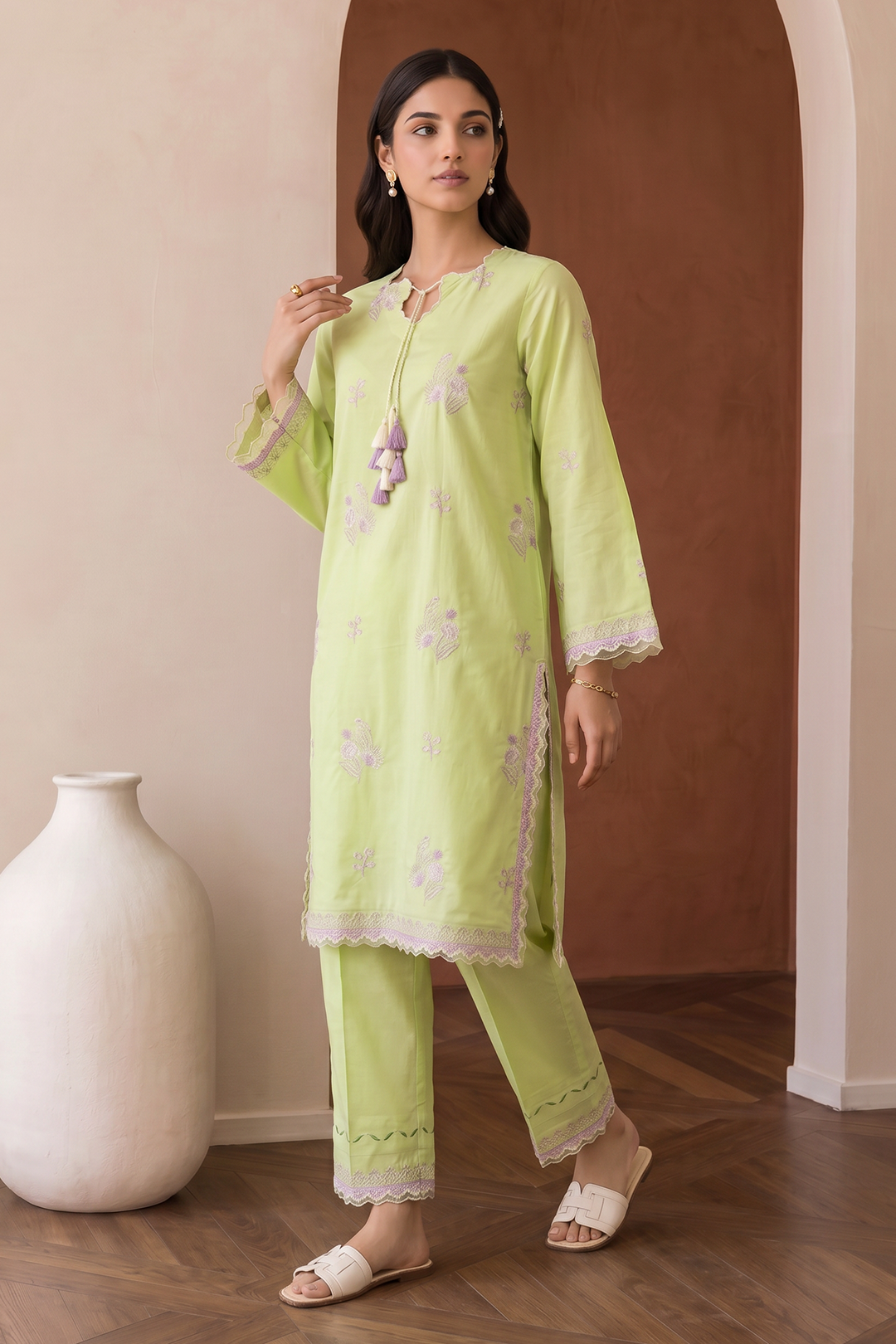 Embroidered Shirt Shalwar - 1218