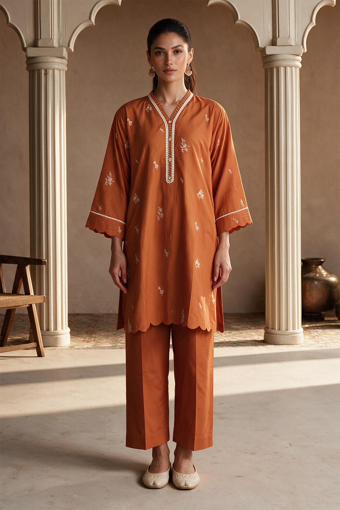 Embroidered Shirt Shalwar - 8004