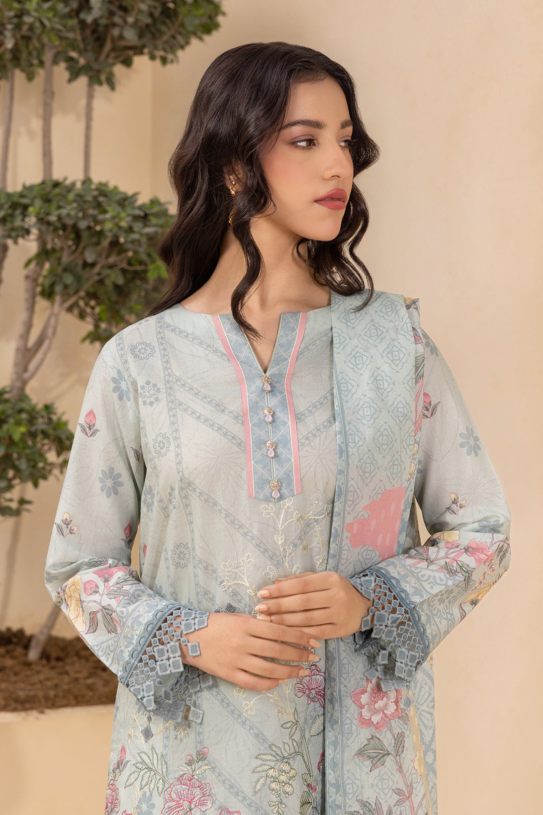 Embroidered Shirt Shalwar Dupatta - 0435