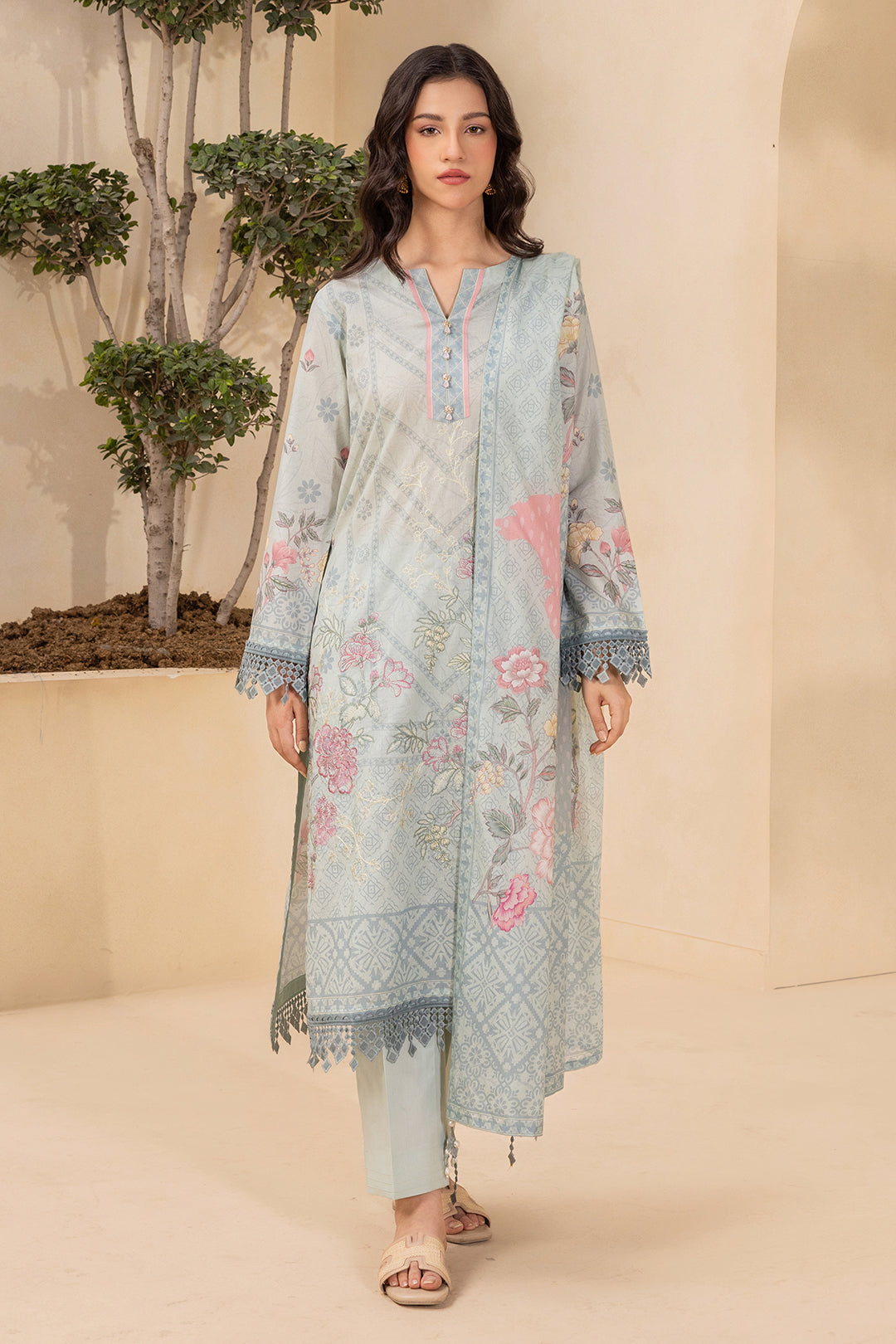 Embroidered Shirt Shalwar Dupatta - 0435