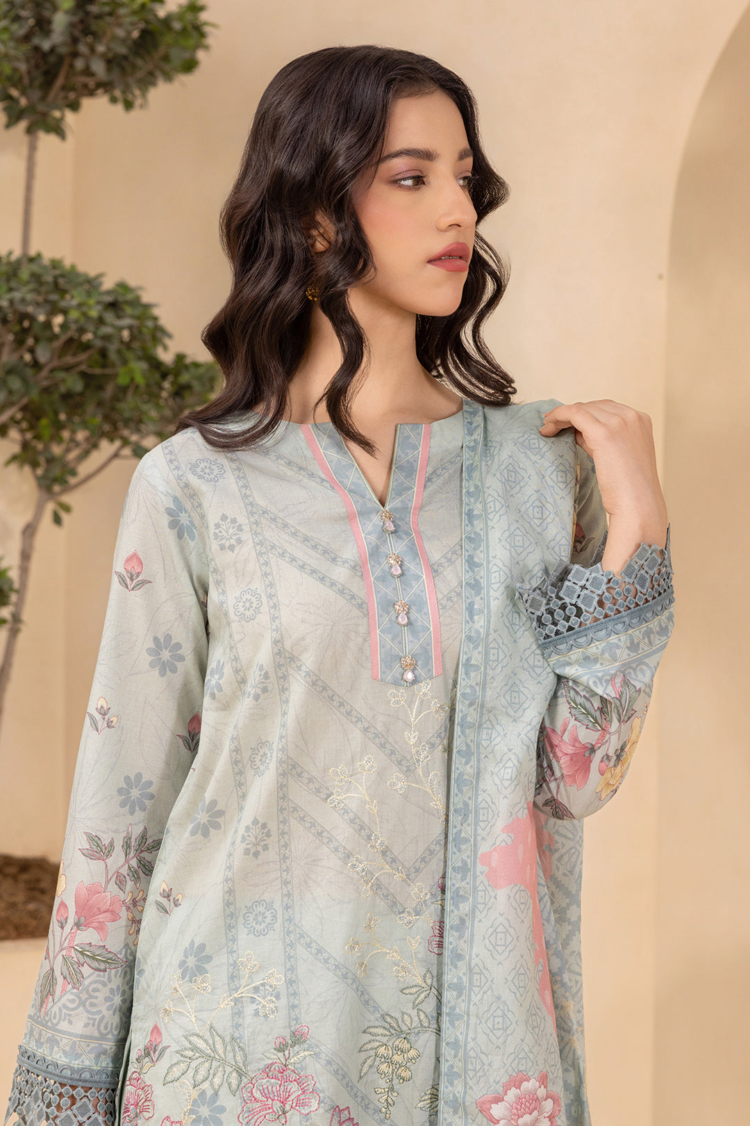 Embroidered Shirt Shalwar Dupatta - 0435
