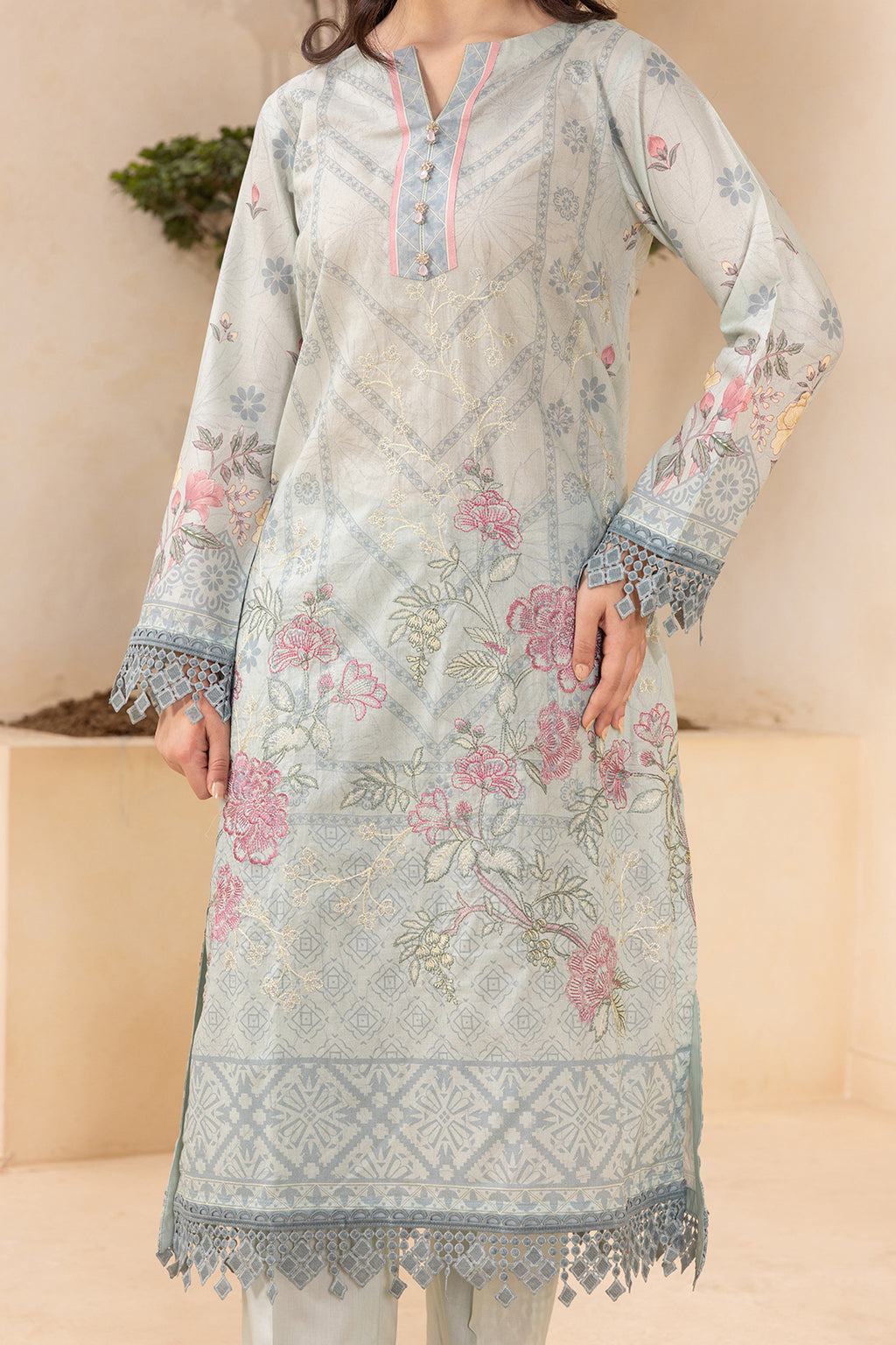 Embroidered Shirt Shalwar Dupatta - 0435