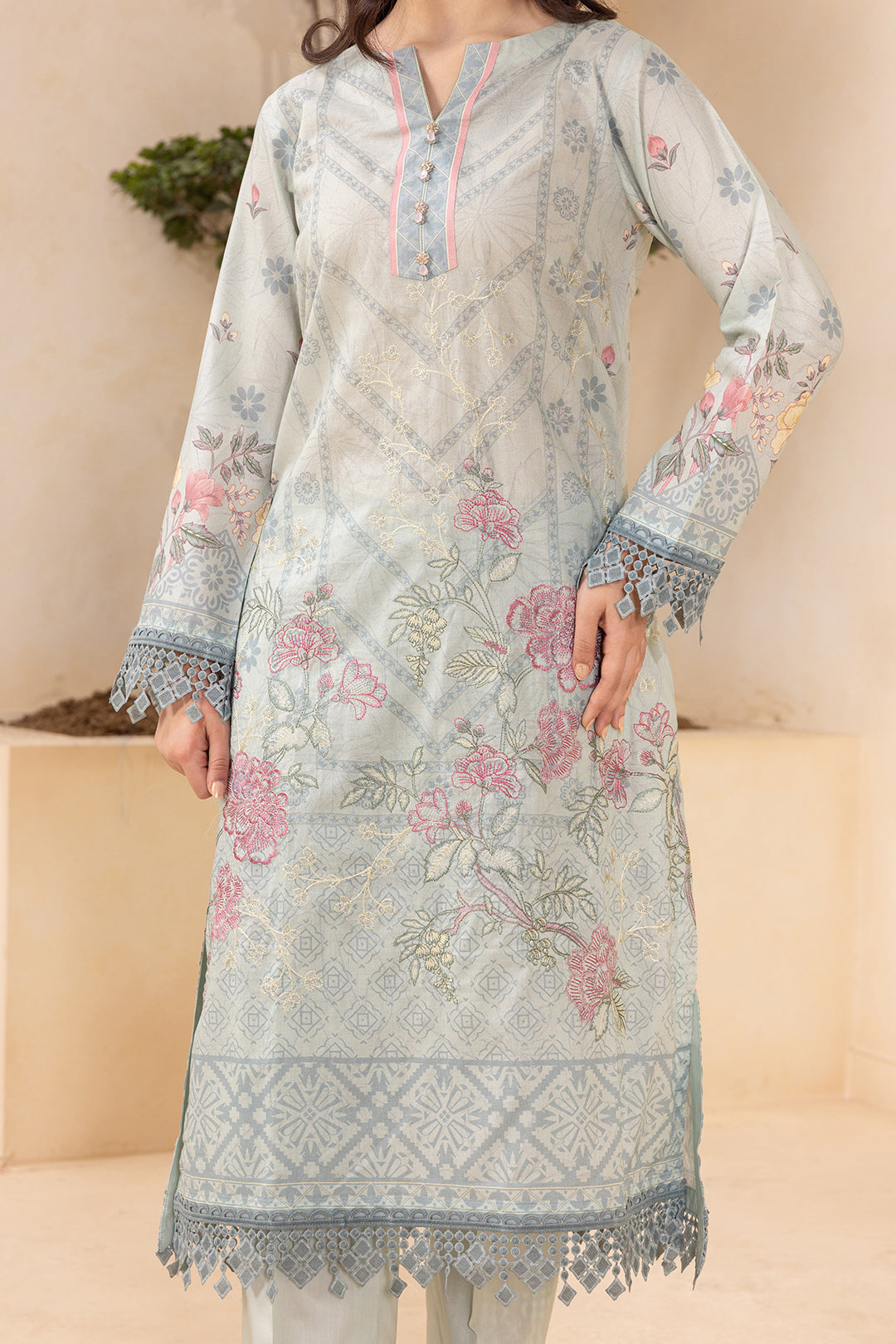 Embroidered Shirt Shalwar Dupatta - 0435