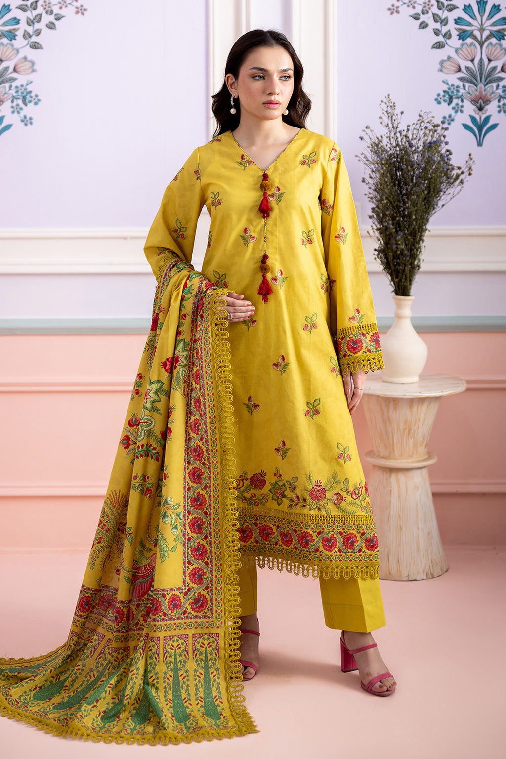 Embroidered Shirt Shalwar Dupatta - 0441