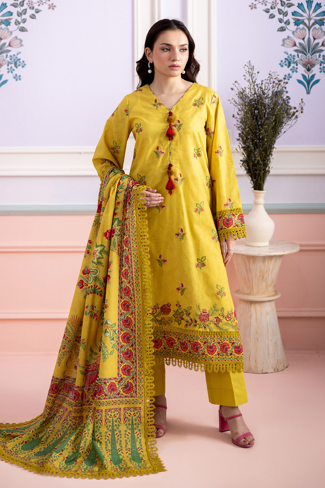 Embroidered Shirt Shalwar Dupatta - 0441