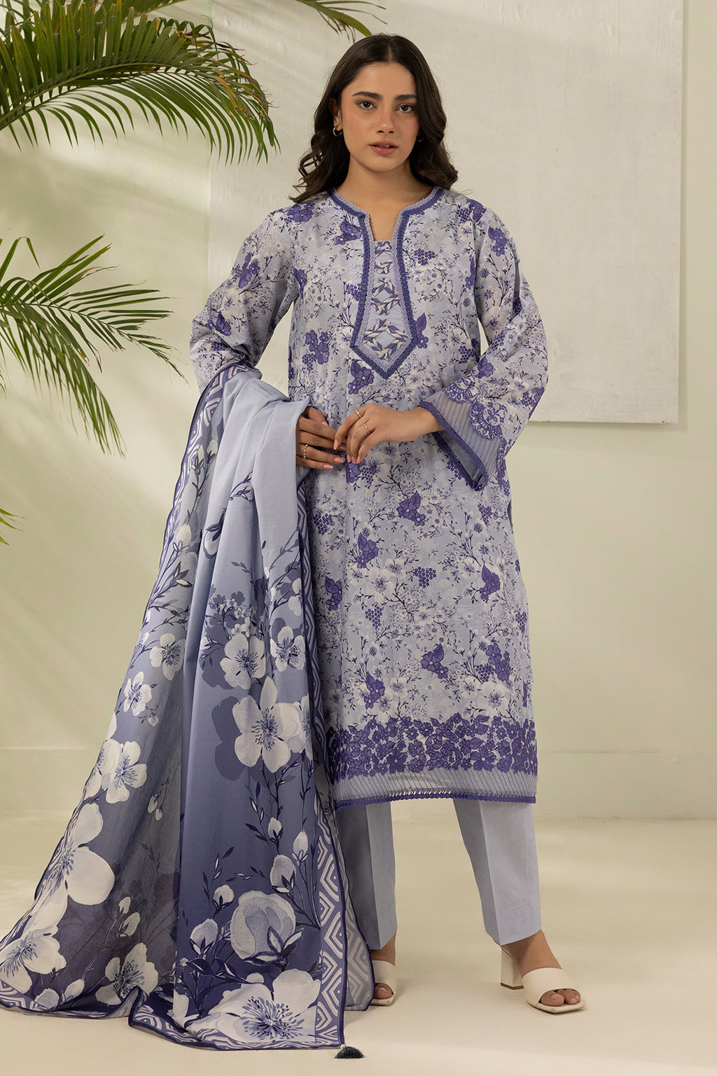 Embroidered Shirt Shalwar Dupatta - 0442