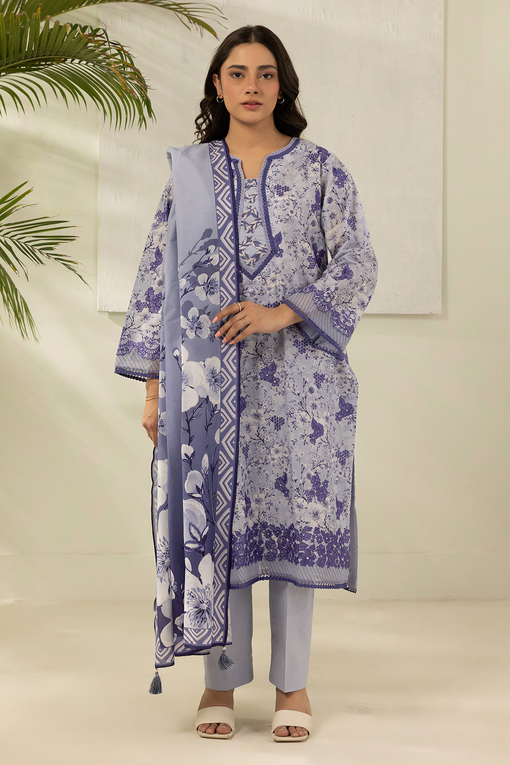 Embroidered Shirt Shalwar Dupatta - 0442