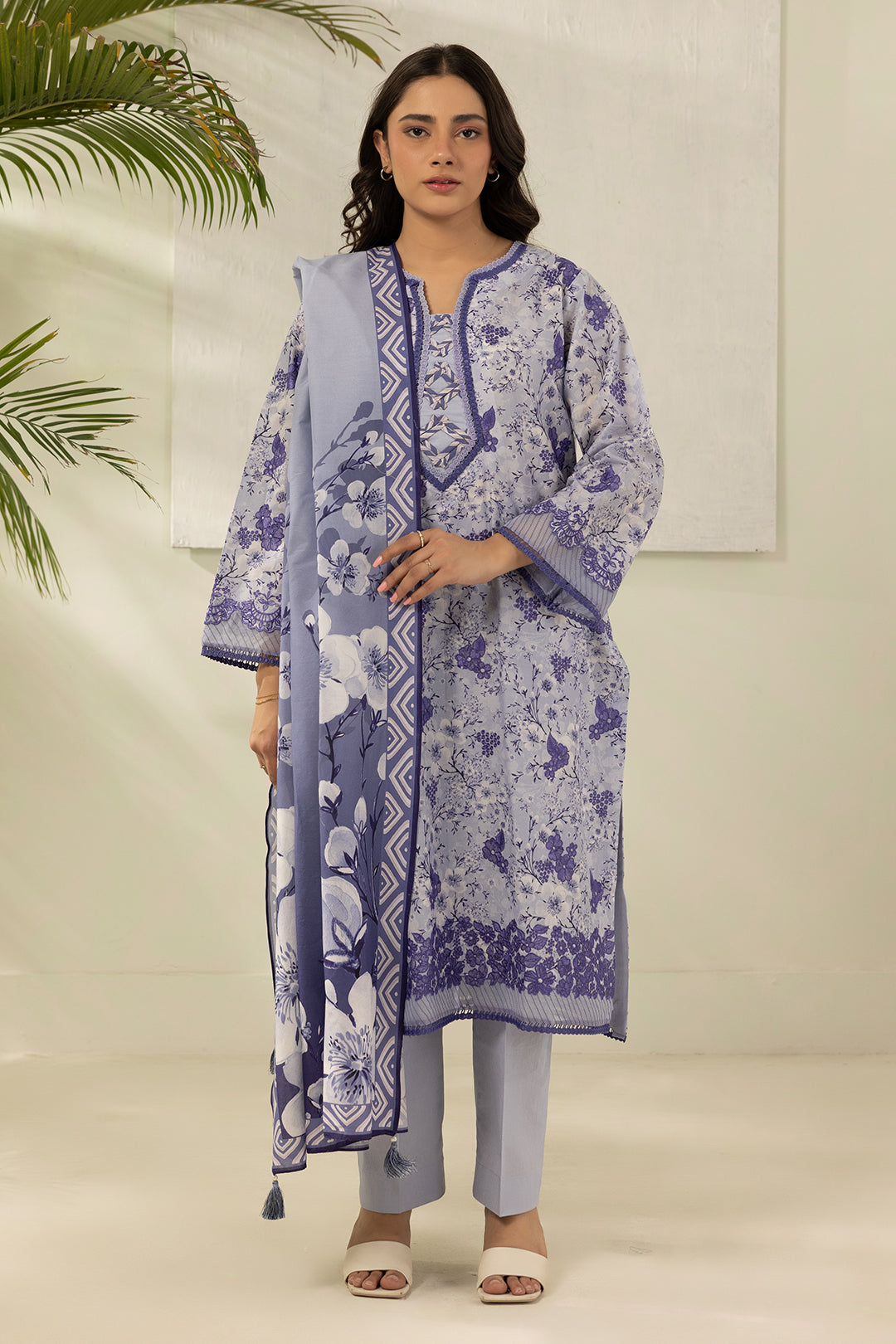 Embroidered Shirt Shalwar Dupatta - 0442