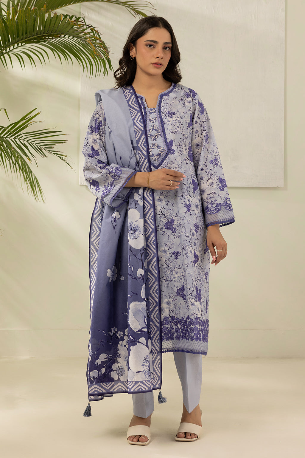 Embroidered Shirt Shalwar Dupatta - 0442