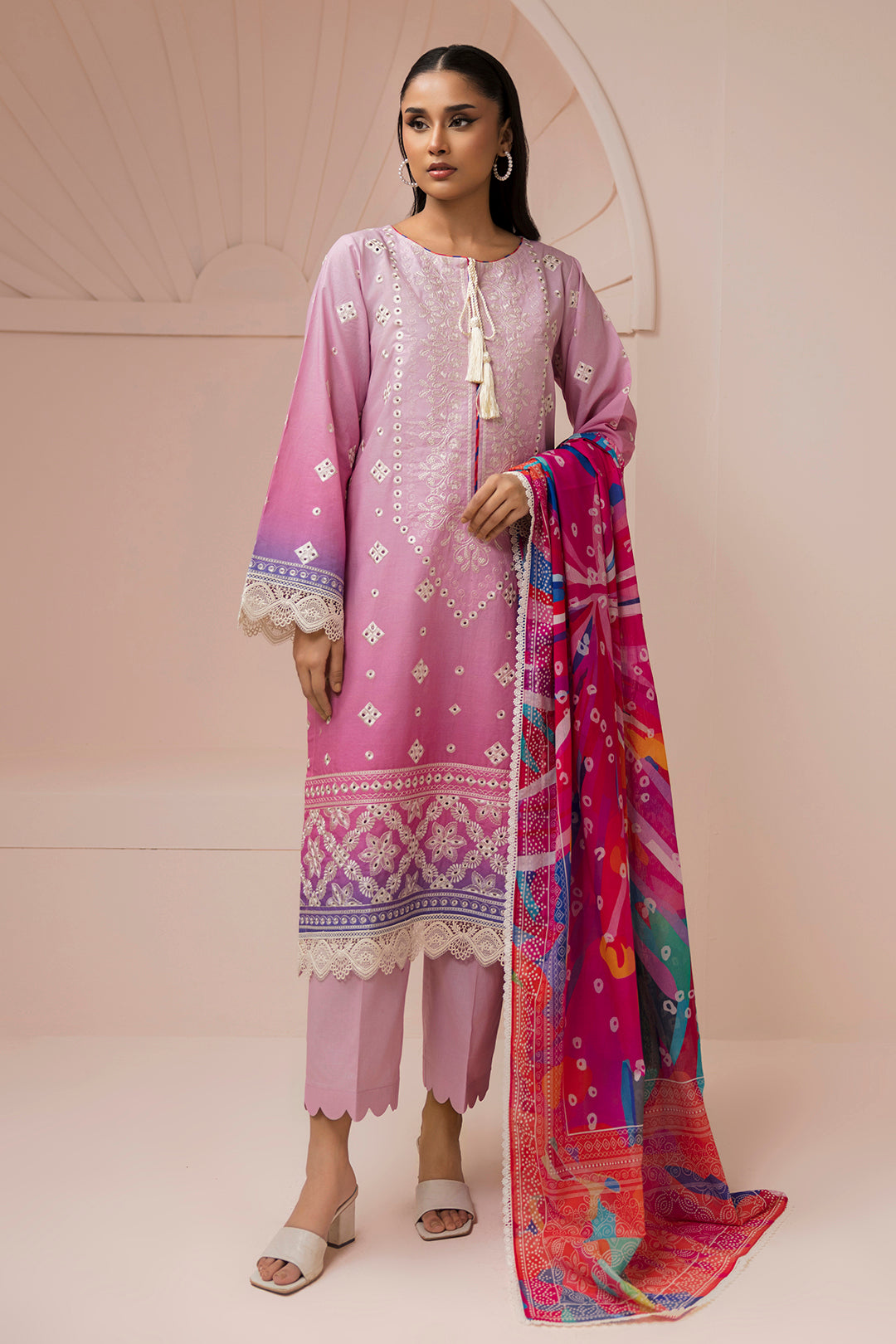 Embroidered Shirt Shalwar Dupatta - 0443