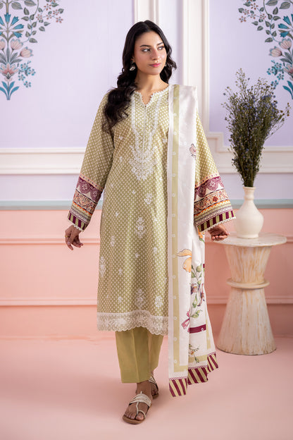 Embroidered Shirt Shalwar Dupatta - 0444