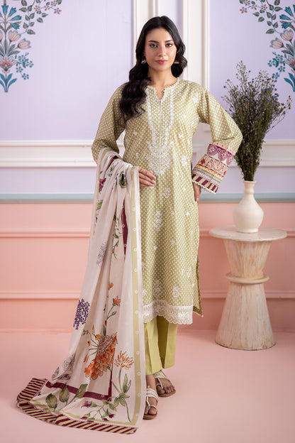 Embroidered Shirt Shalwar Dupatta - 0444