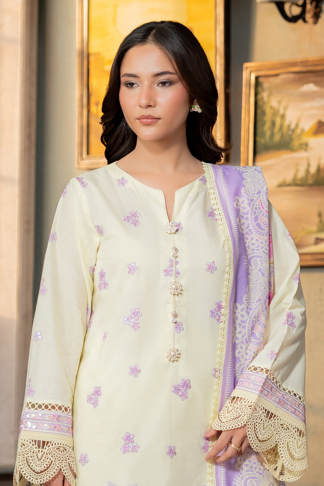 Embroidered Shirt Shalwar Dupatta - 0445