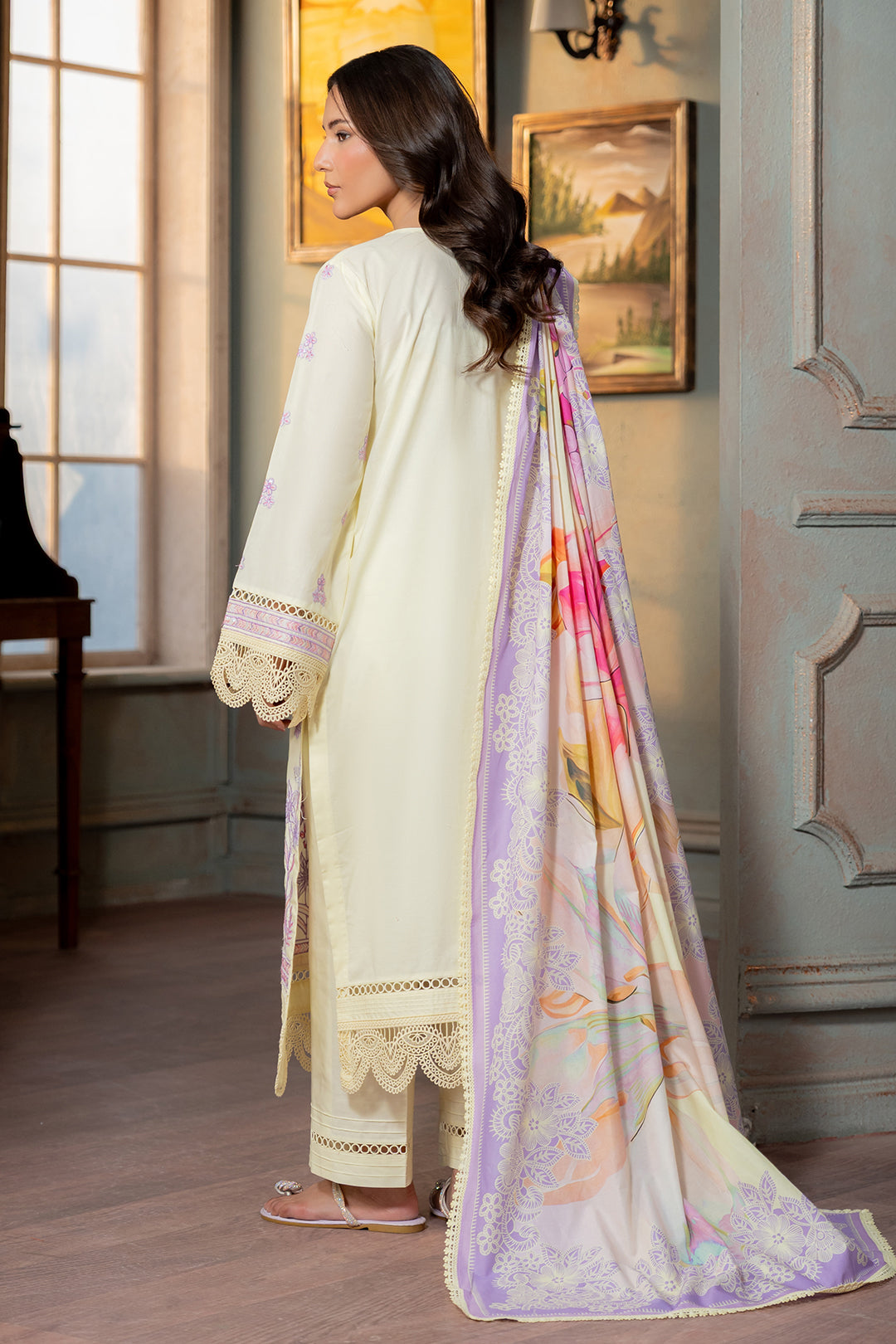 Embroidered Shirt Shalwar Dupatta - 0445