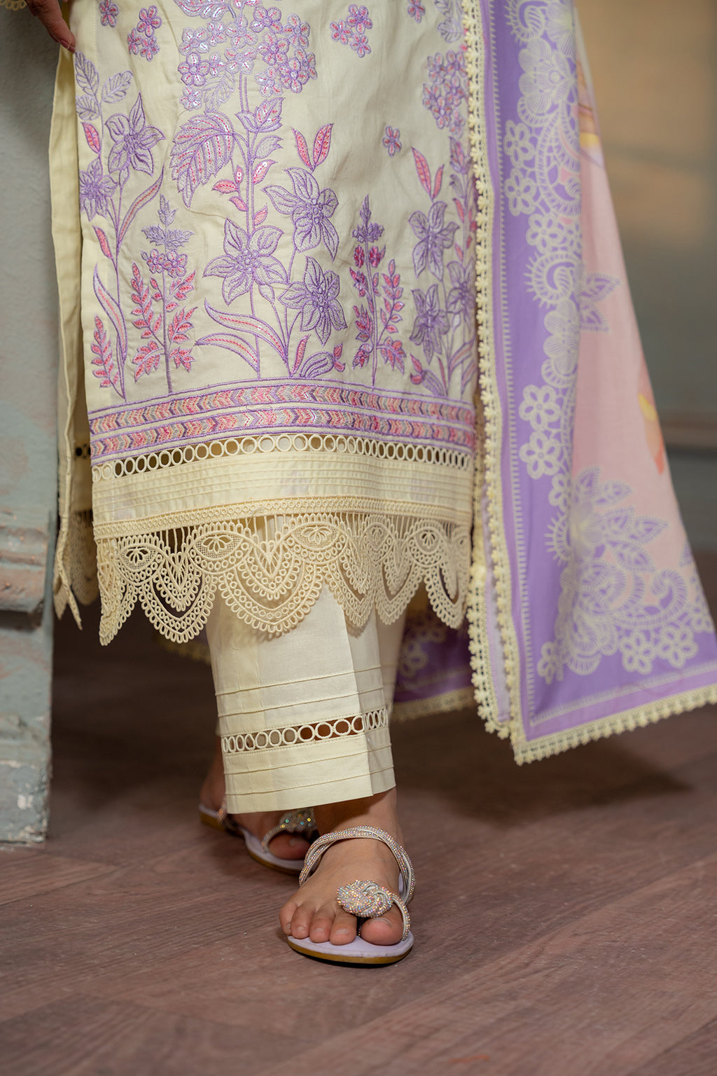 Embroidered Shirt Shalwar Dupatta - 0445