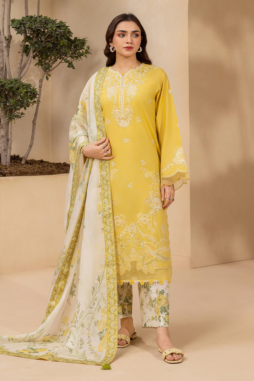 Embroidered Shirt Shalwar Dupatta - 0447