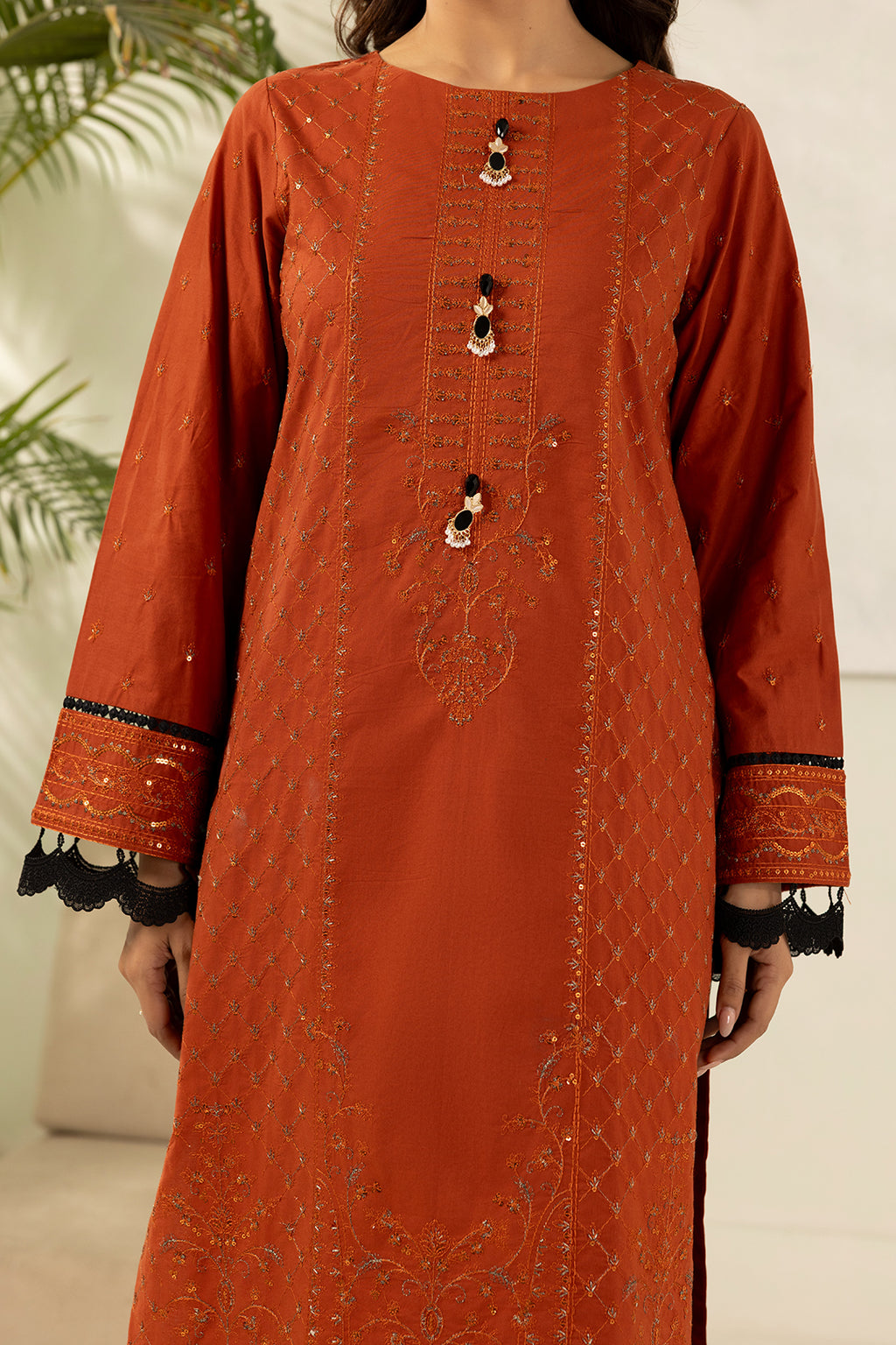 Embroidered Shirt Shalwar Dupatta - 0448
