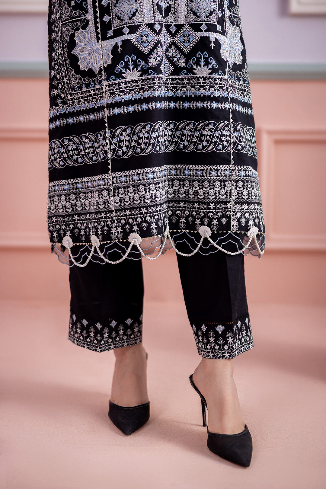 Embroidered Shirt Shalwar Dupatta - 0449