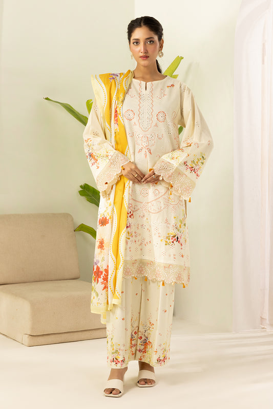 Embroidered Shirt Shalwar Dupatta - 0450