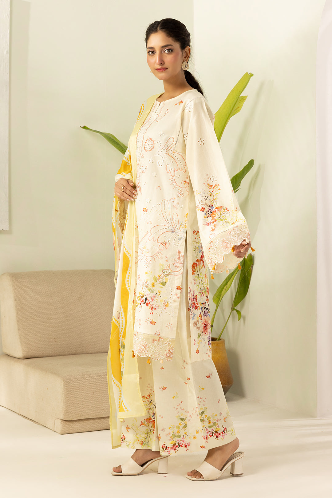 Embroidered Shirt Shalwar Dupatta - 0450