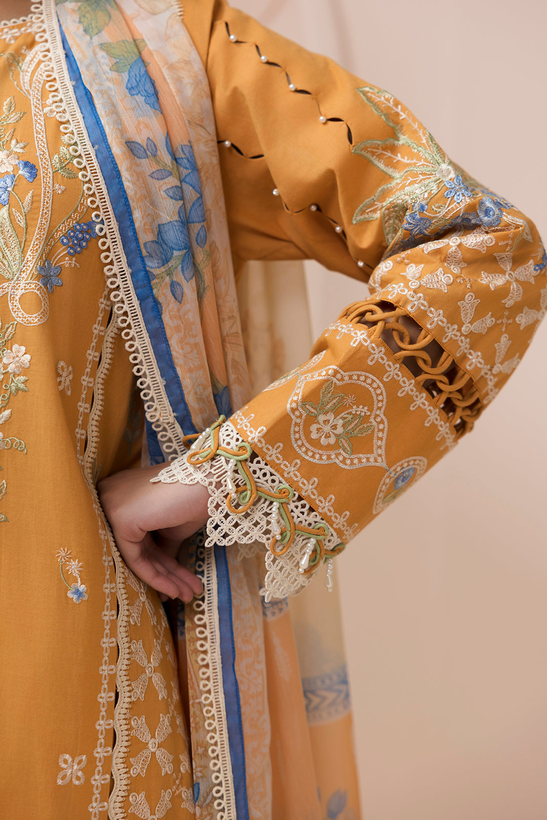 Embroidered Shirt Shalwar Dupatta - 0451