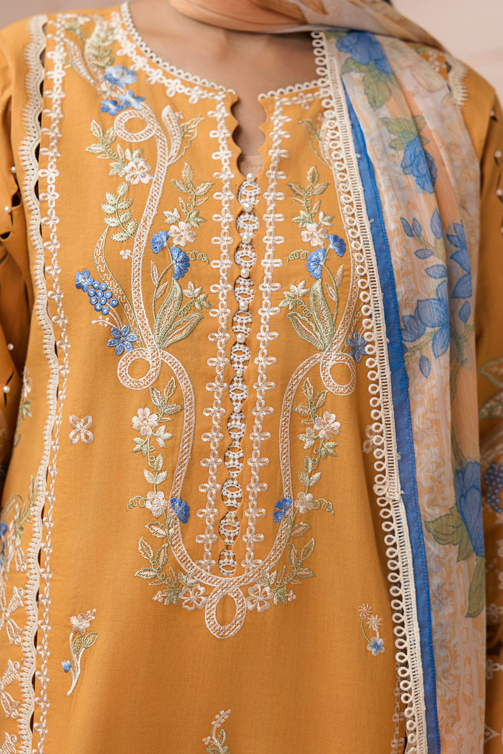 Embroidered Shirt Shalwar Dupatta - 0451