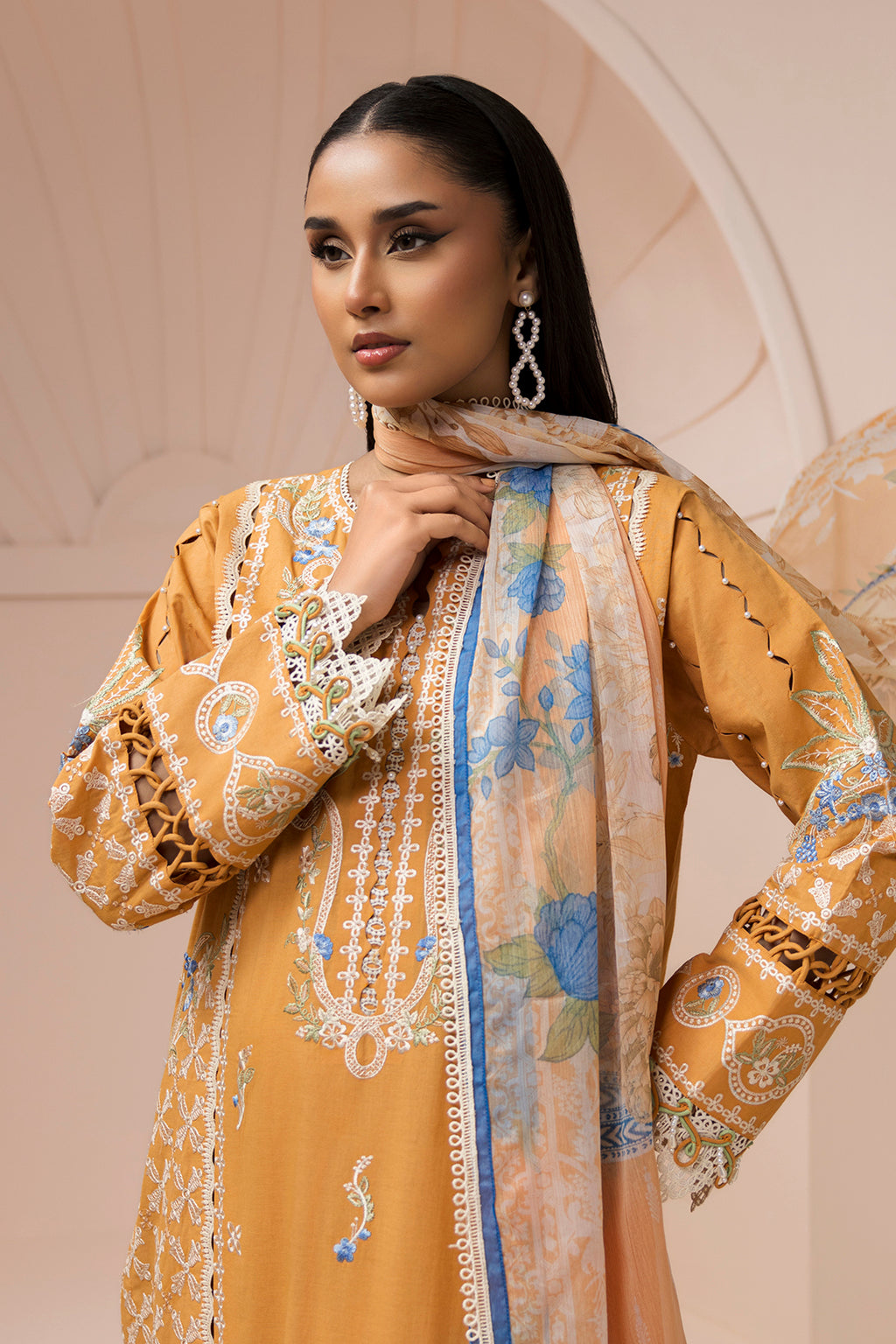 Embroidered Shirt Shalwar Dupatta - 0451
