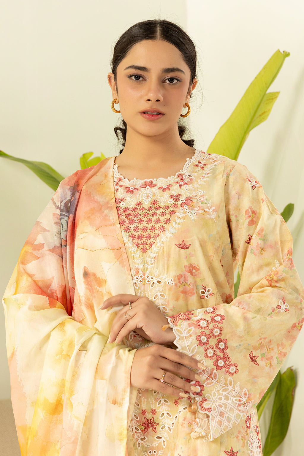 Embroidered Shirt Shalwar Dupatta - 0452