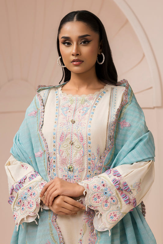 Embroidered Shirt Shalwar Dupatta - 0453