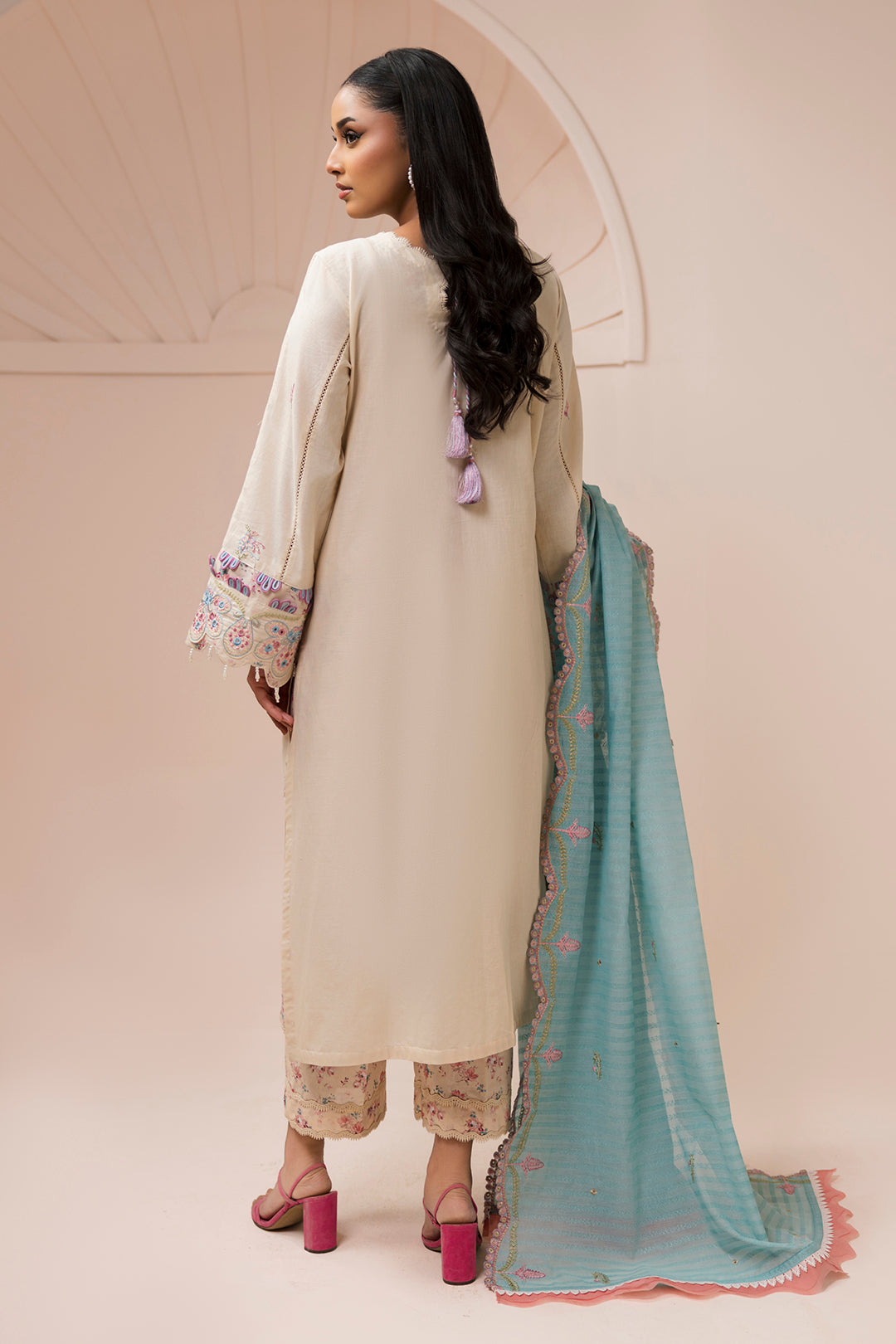 Embroidered Shirt Shalwar Dupatta - 0453
