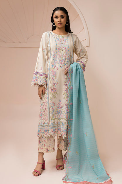 Embroidered Shirt Shalwar Dupatta - 0453