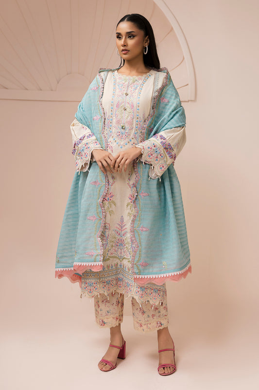 Embroidered Shirt Shalwar Dupatta - 0453