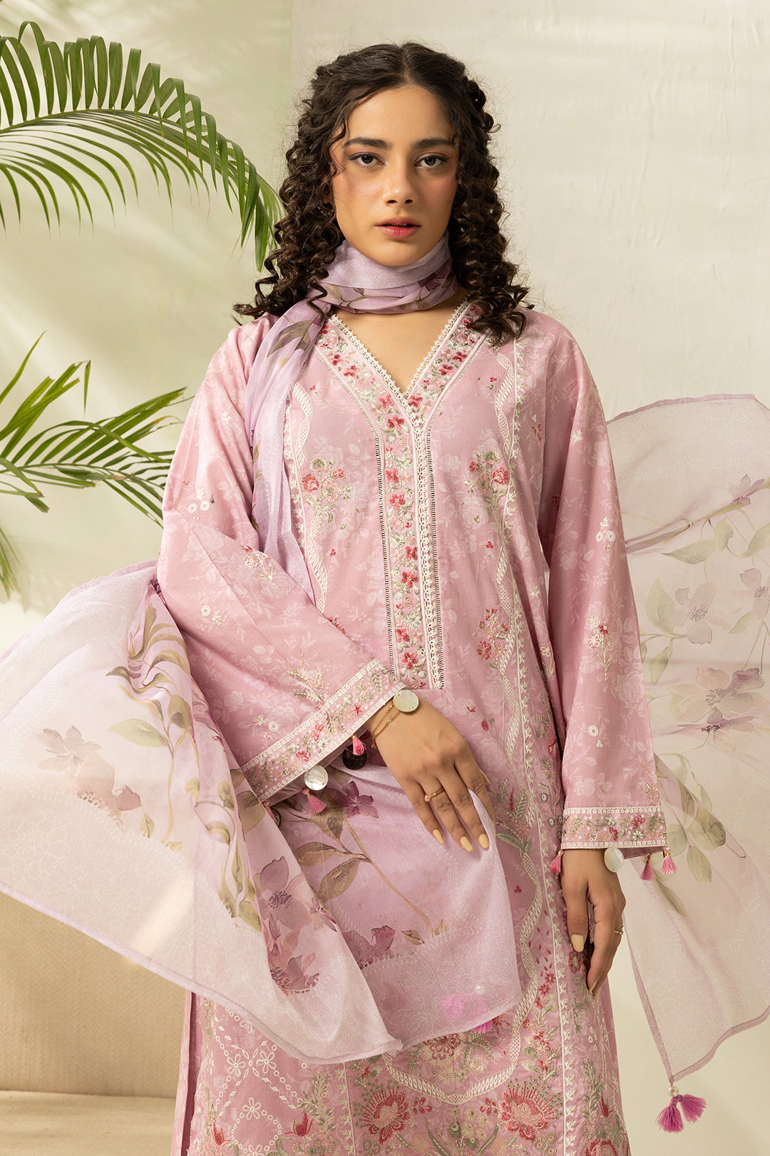 Embroidered Shirt Shalwar Dupatta - 0454