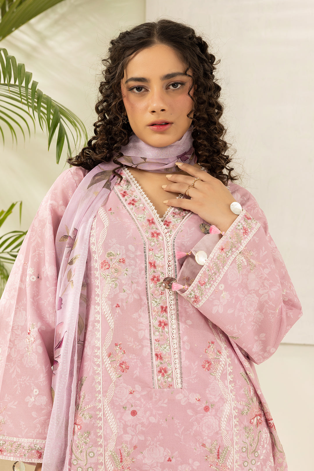 Embroidered Shirt Shalwar Dupatta - 0454