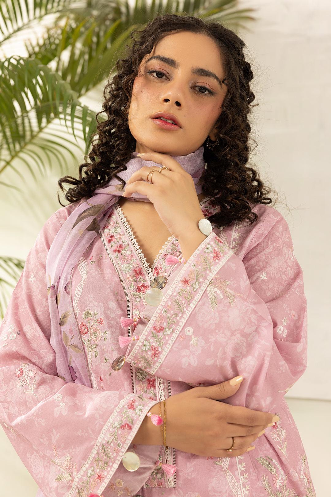 Embroidered Shirt Shalwar Dupatta - 0454