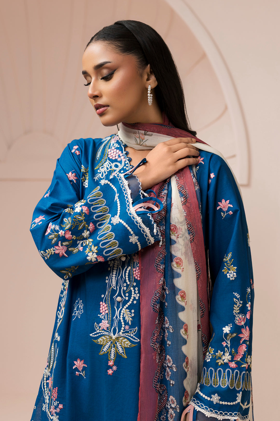 Embroidered Shirt Shalwar Dupatta - 0455