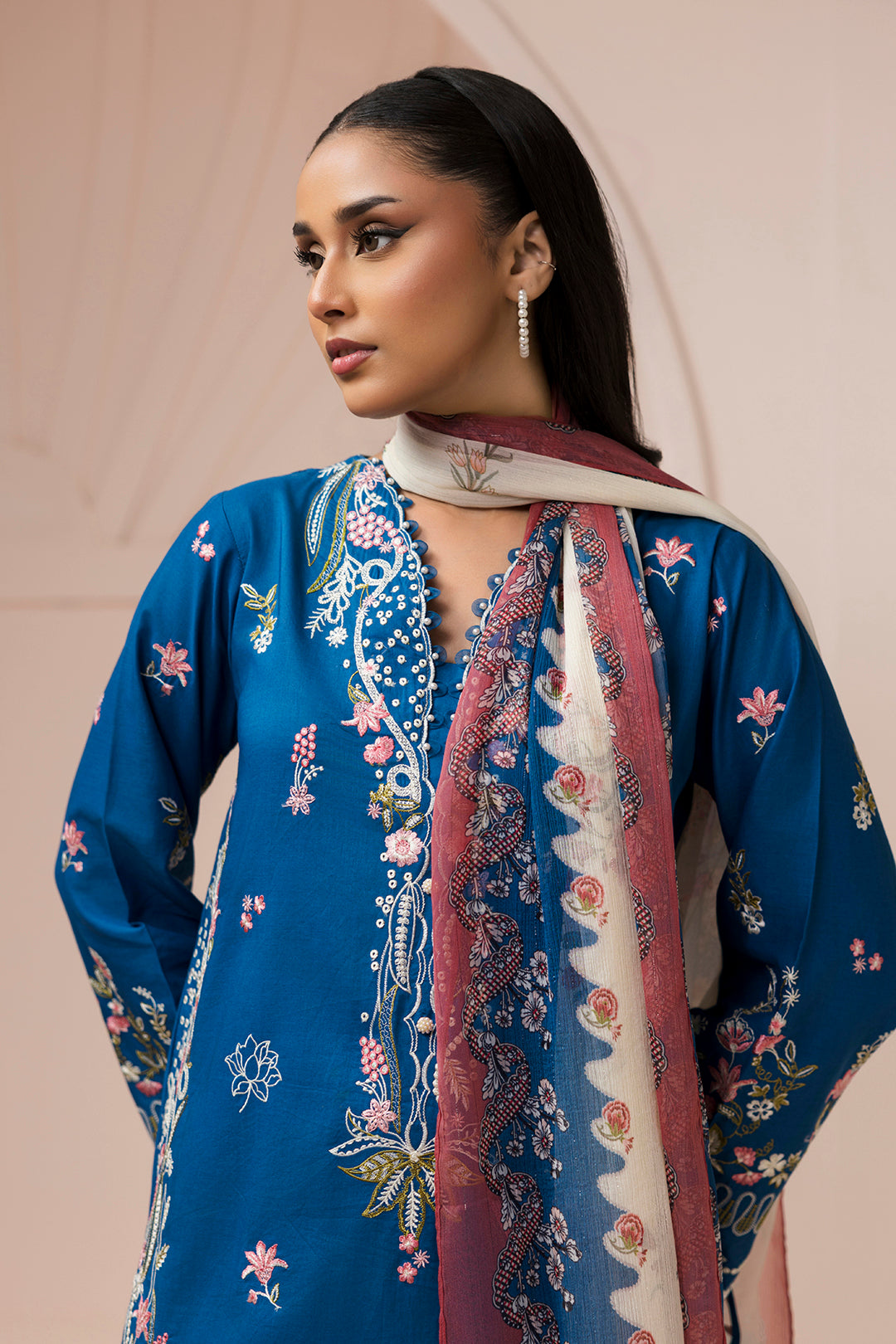 Embroidered Shirt Shalwar Dupatta - 0455