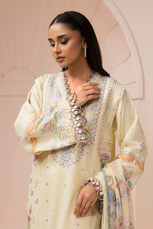 Embroidered Shirt Shalwar Dupatta - 0457