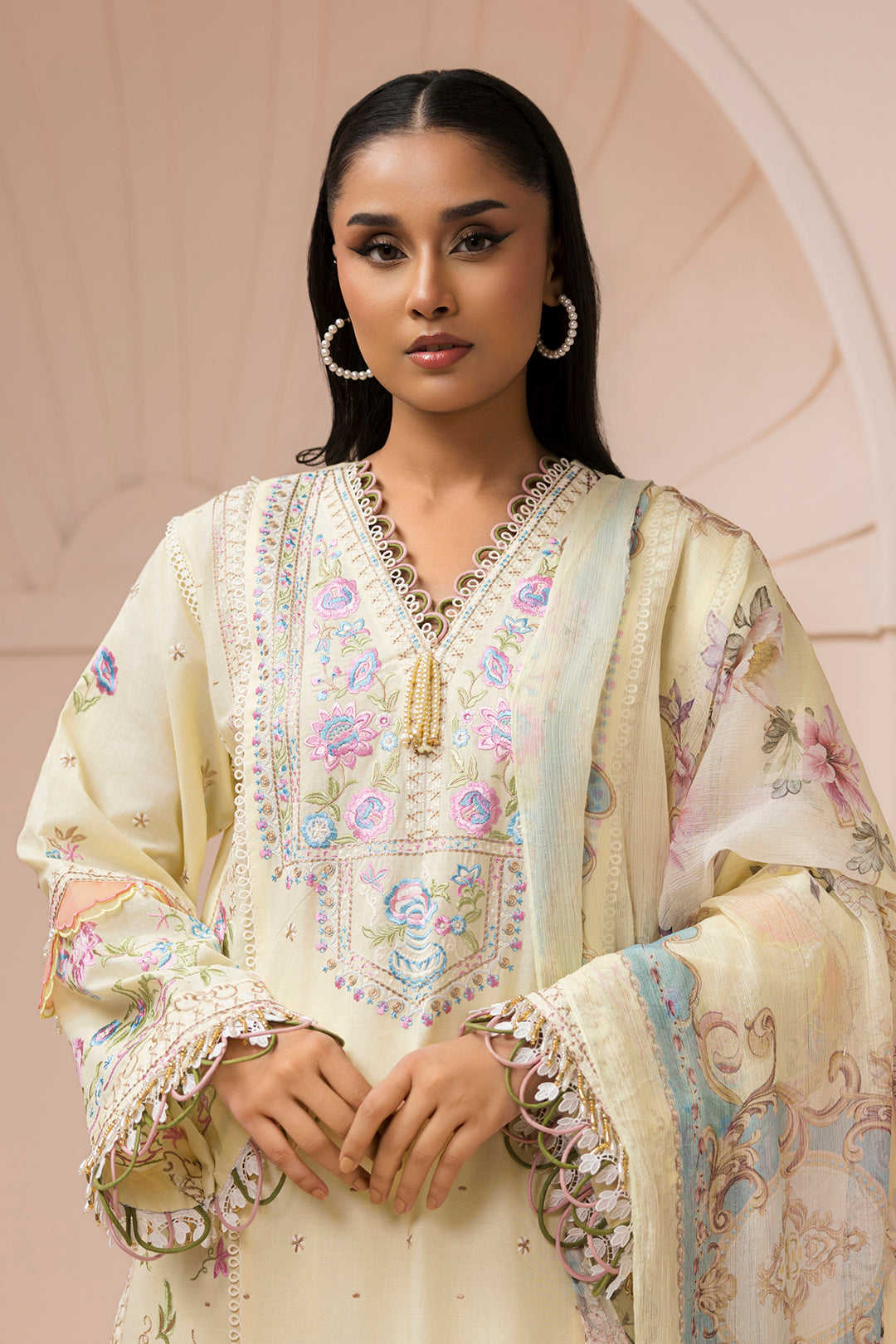 Embroidered Shirt Shalwar Dupatta - 0457