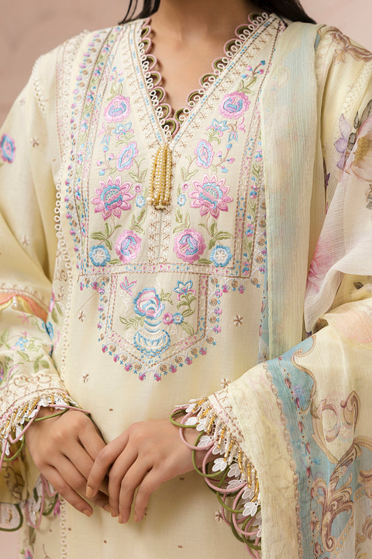 Embroidered Shirt Shalwar Dupatta - 0457