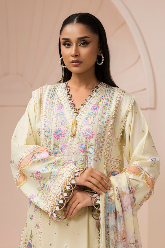 Embroidered Shirt Shalwar Dupatta - 0457
