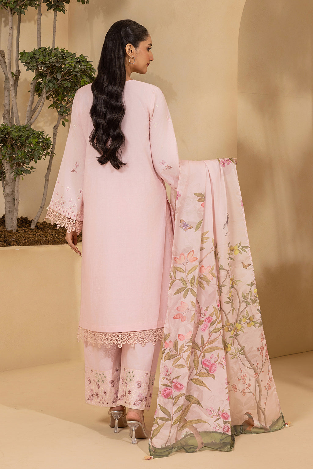Embroidered Shirt Shalwar Dupatta - 0458